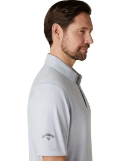 Callaway Shirts|Ventilated Classic Jacquard Golf Polo - Grey Dawn
