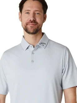 Callaway Shirts|Ventilated Classic Jacquard Golf Polo - Grey Dawn