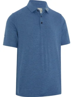 Callaway Shirts|Ventilated Classic Jacquard Golf Polo - Peacoat