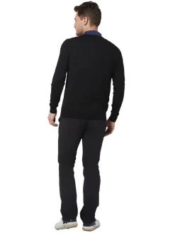 Callaway Jumpers|V-Neck Merino Sweater - Black Onyx