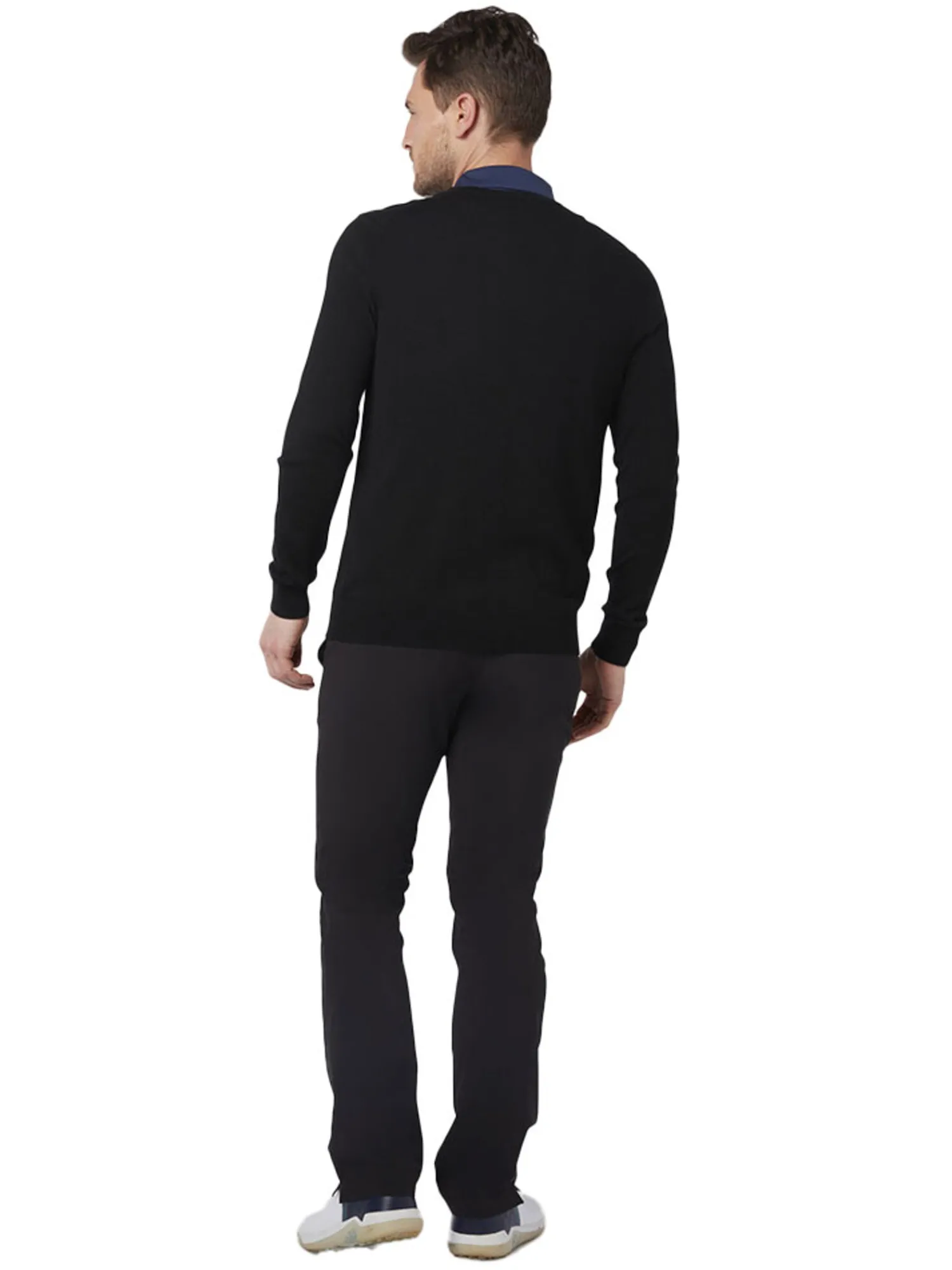 Callaway Jumpers|V-Neck Merino Sweater - Black Onyx