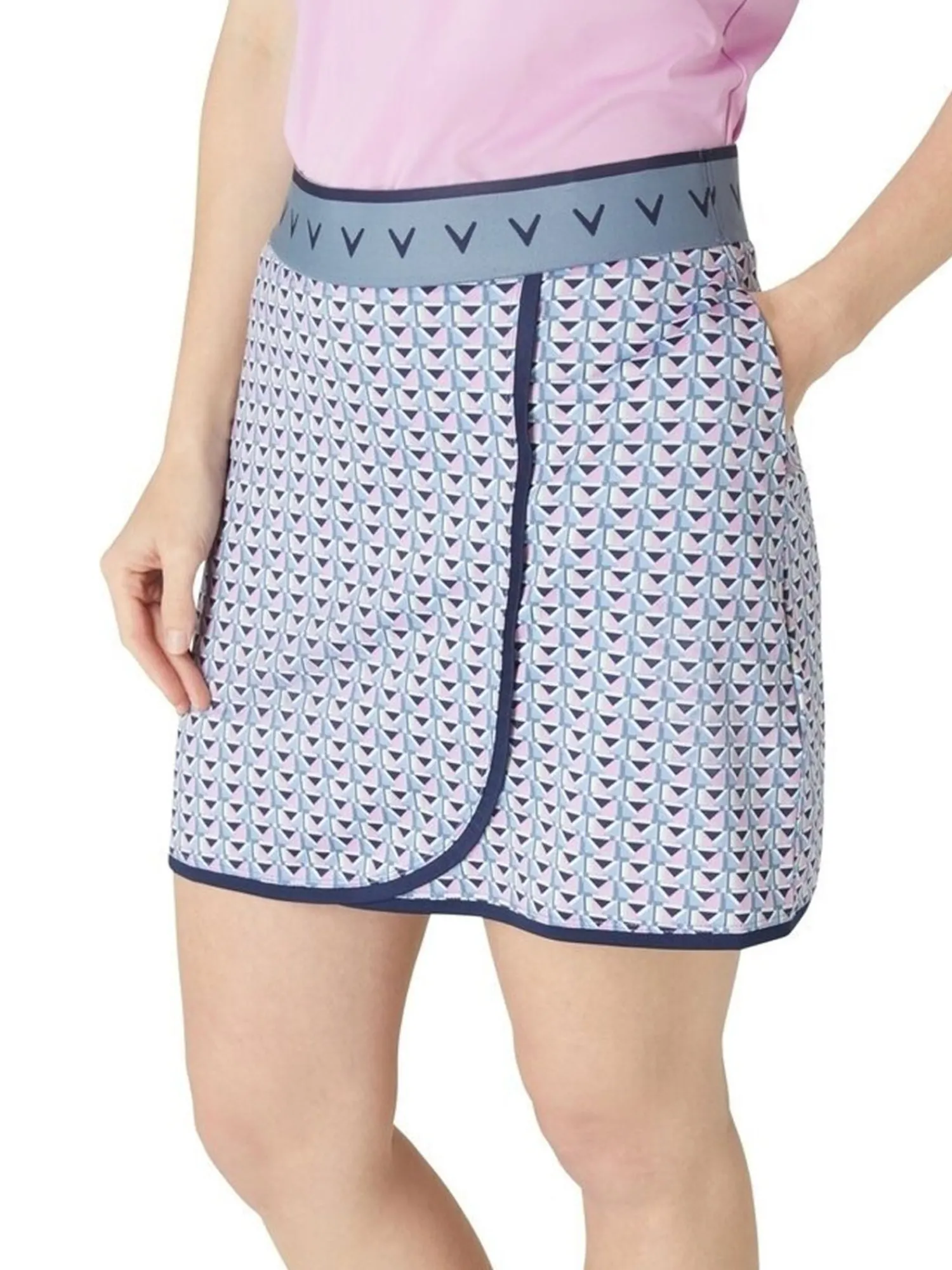Callaway Skorts & Dresses|Women's Chev Geo 17-Inch Wrap Skort - Flint Stone