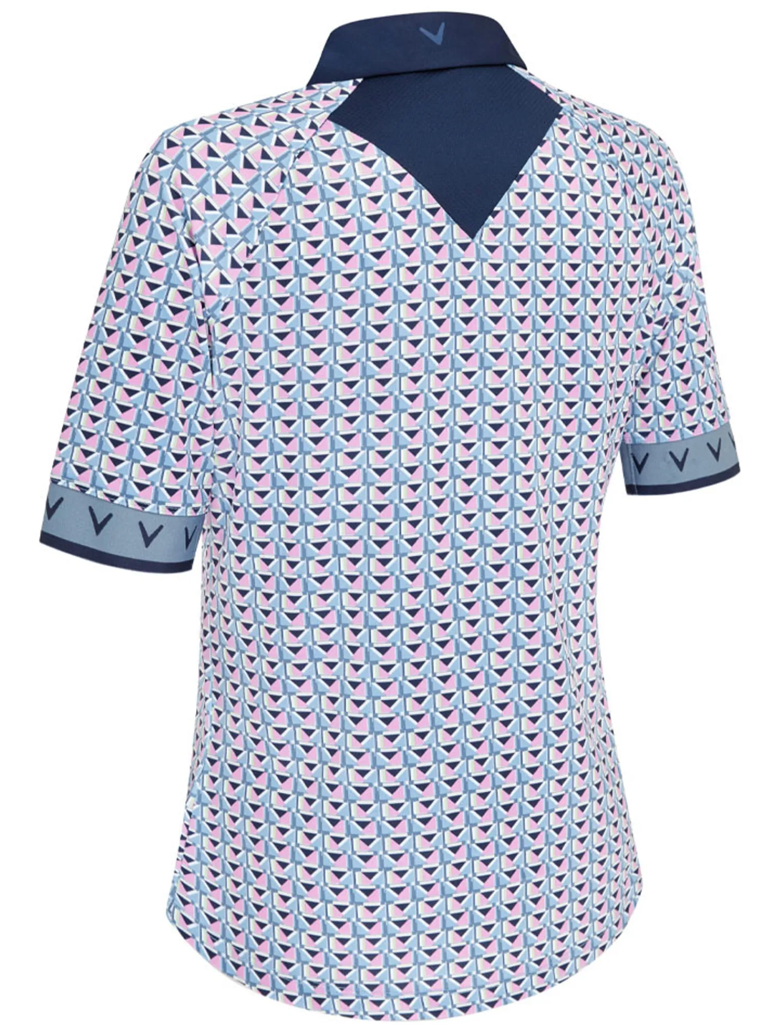 Callaway Shirts|Women's Chev Geo Half Sleeve Polo - Flint Stone