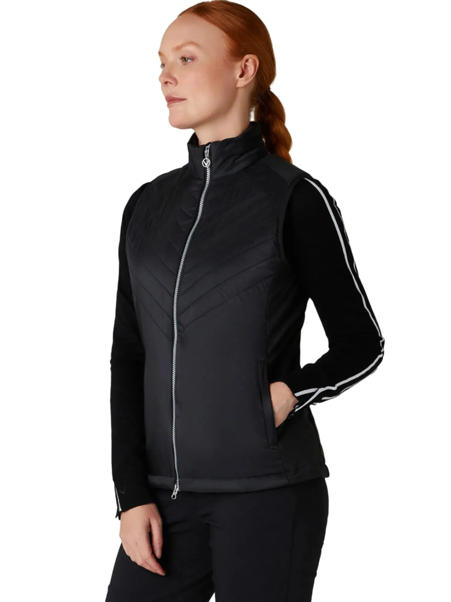 Callaway Vests|Women's Chev Primaloft Vest - Caviar