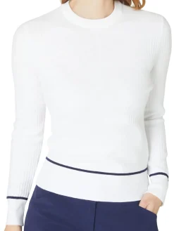 Callaway Jumpers|Women's Chev Sweater - Brilliant White