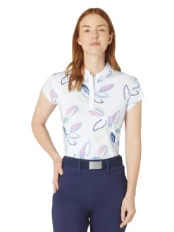 Callaway Shirts|Women's Linear Petals Polo - Bright White