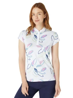 Callaway Shirts|Women's Linear Petals Polo - Bright White