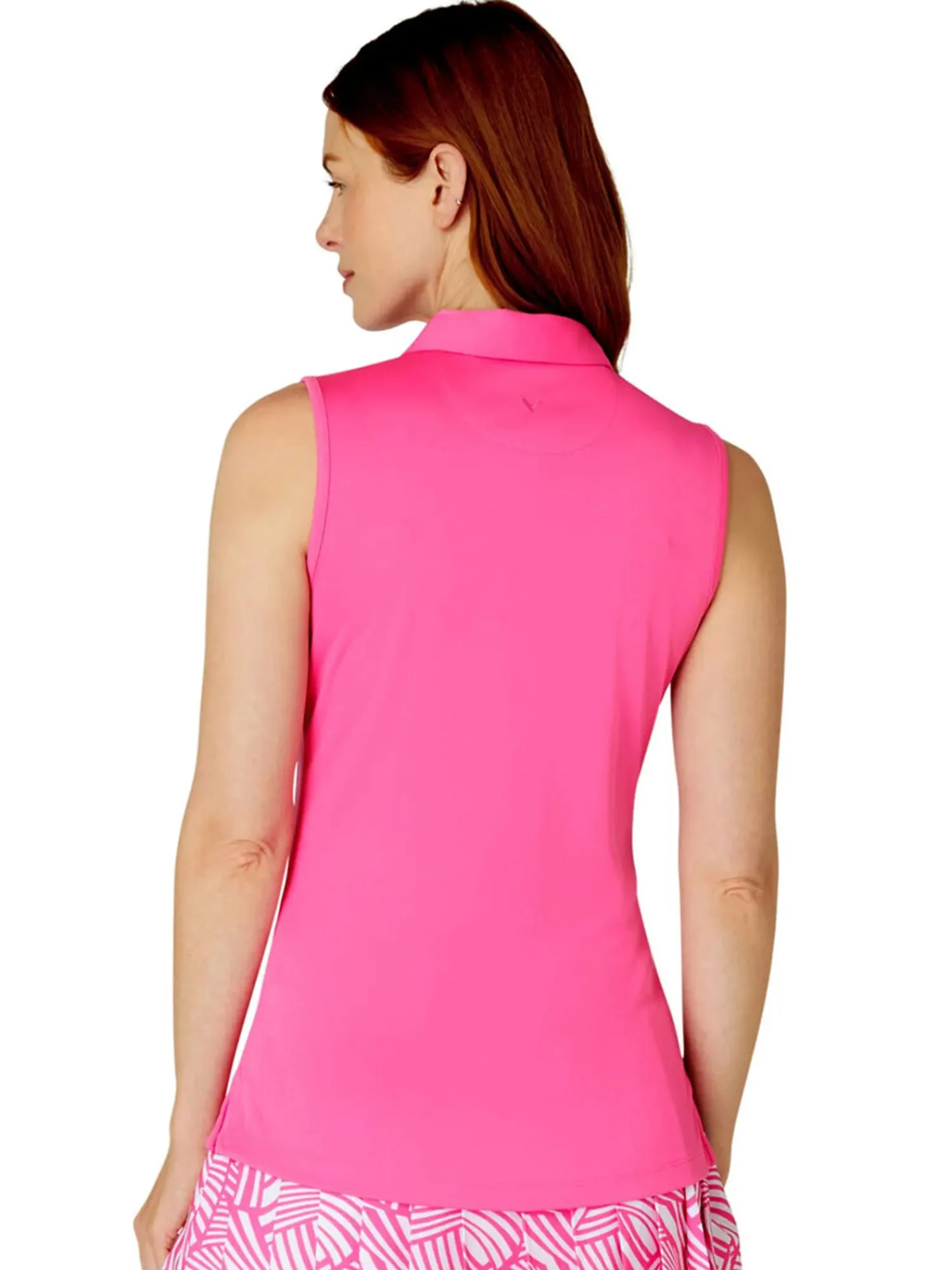 Callaway Shirts|Women's Tournament Sleeveless Polo - Cheeky Pink