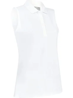 Callaway Shirts|Women's Tournament Sleeveless Polo - Bright White