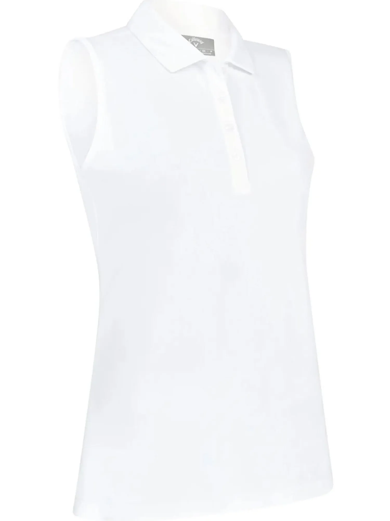 Callaway Shirts|Women's Tournament Sleeveless Polo - Bright White