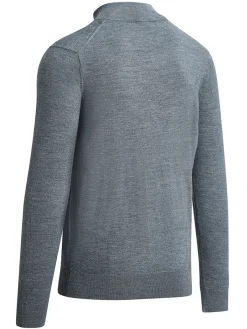 Callaway Jumpers|1/4-Zip Blended Merino Sweater - Steel Heather