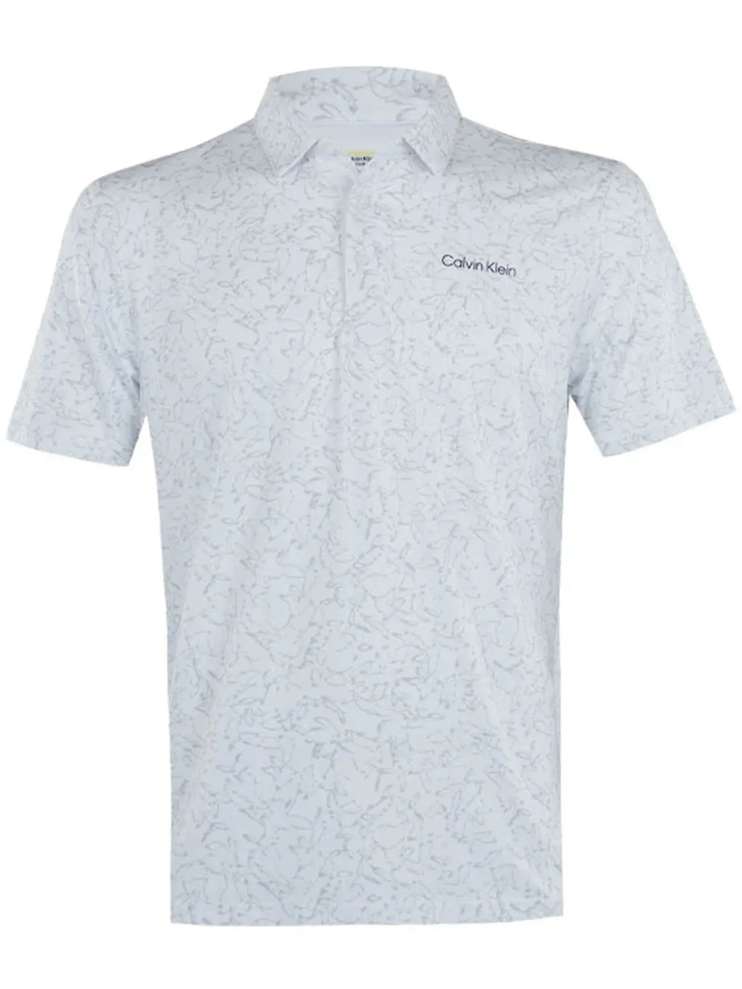 Calvin Klein Shirts|Abstract Watercolour Printed Polo Shirt - White