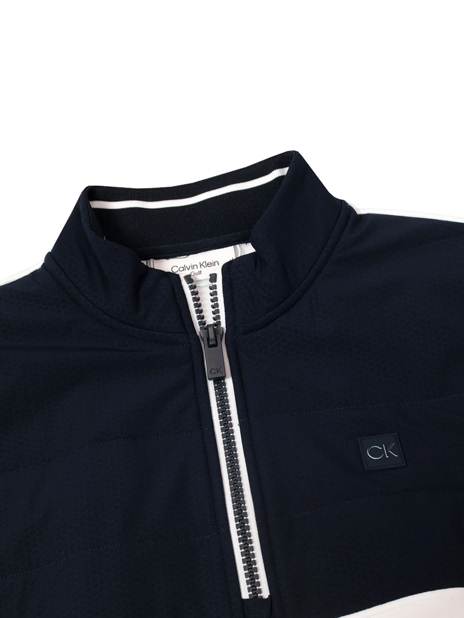 Calvin Klein Jumpers|Atlantic Hybrid Half Zip - White/Navy