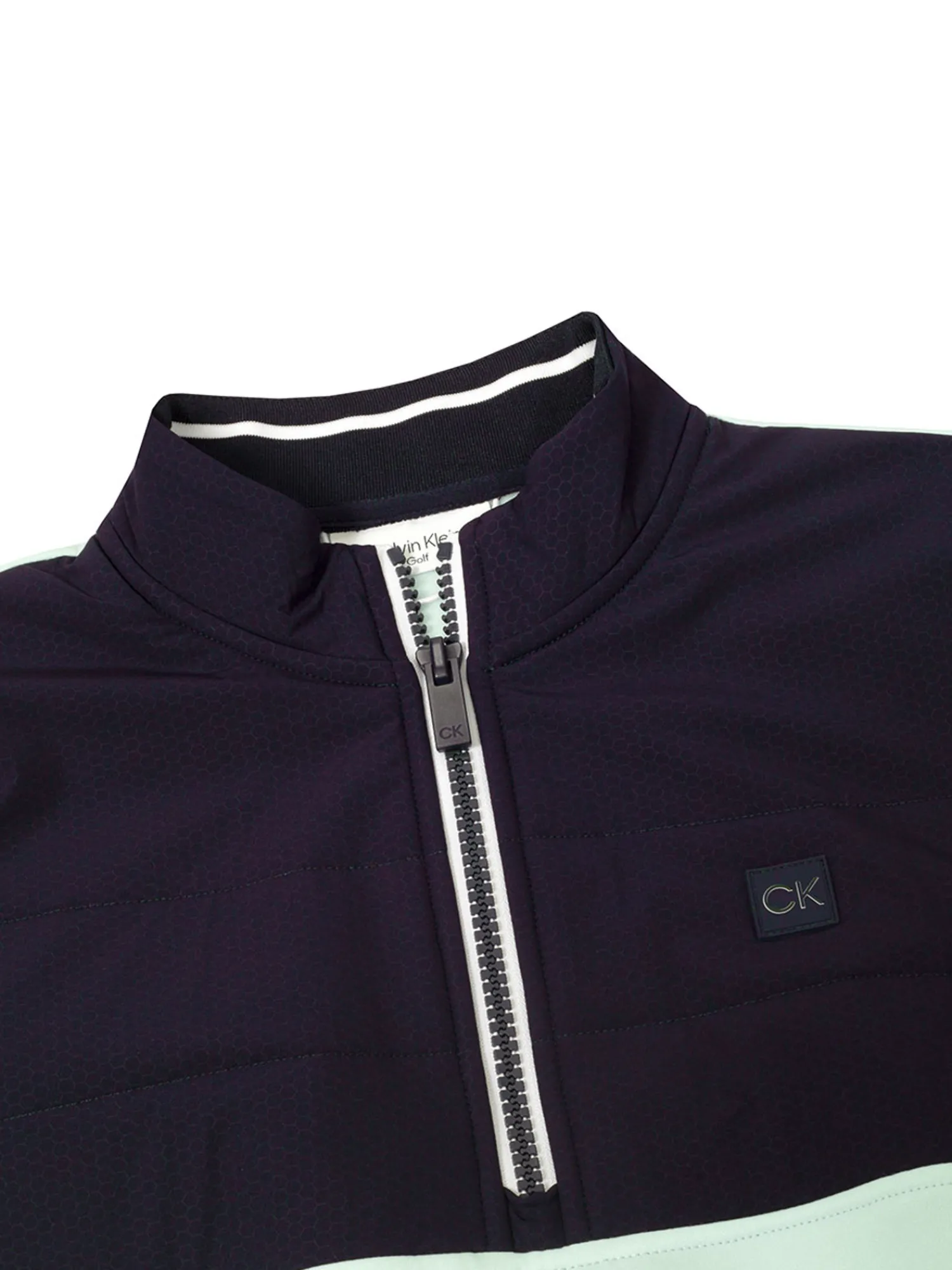 Calvin Klein Jumpers|Atlantic Hybrid Half Zip - Light Jade/Navy