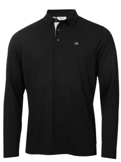 Calvin Klein Shirts|Bayard Long Sleeve Polo - Black