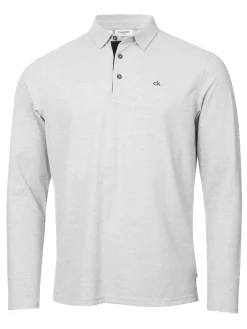 Calvin Klein Shirts|Bayard Long Sleeve Polo - Silver Marl