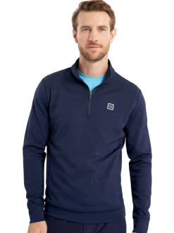 Calvin Klein Jumpers|Concord Half Zip Sweater - Navy