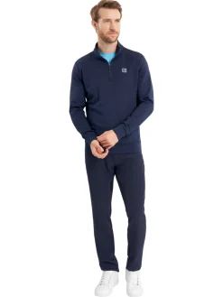 Calvin Klein Jumpers|Concord Half Zip Sweater - Navy