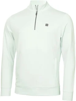Calvin Klein Jumpers|Concord Half Zip Sweater - Light Jade