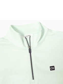 Calvin Klein Jumpers|Concord Half Zip Sweater - Light Jade