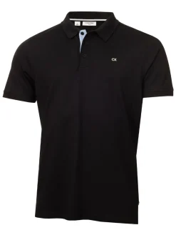 Calvin Klein Shirts|Cotton Blend Quad Polo - Black