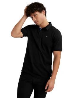 Calvin Klein Shirts|Cotton Blend Quad Polo - Black