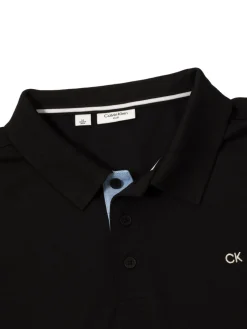 Calvin Klein Shirts|Cotton Blend Quad Polo - Black