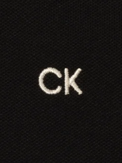 Calvin Klein Shirts|Cotton Blend Quad Polo - Black