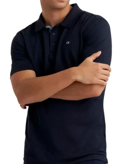 Calvin Klein Shirts|Cotton Blend Quad Polo - French Navy