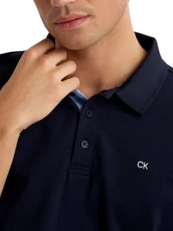 Calvin Klein Shirts|Cotton Blend Quad Polo - French Navy
