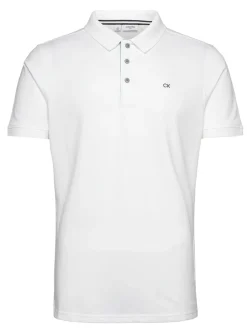 Calvin Klein Shirts|Cotton Blend Quad Polo - White