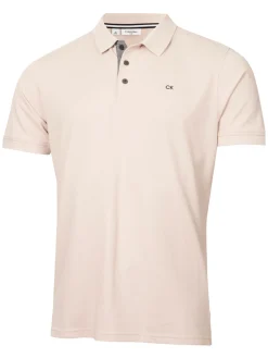 Calvin Klein Shirts|Cotton Blend Quad Polo - Stone