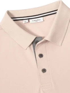 Calvin Klein Shirts|Cotton Blend Quad Polo - Stone