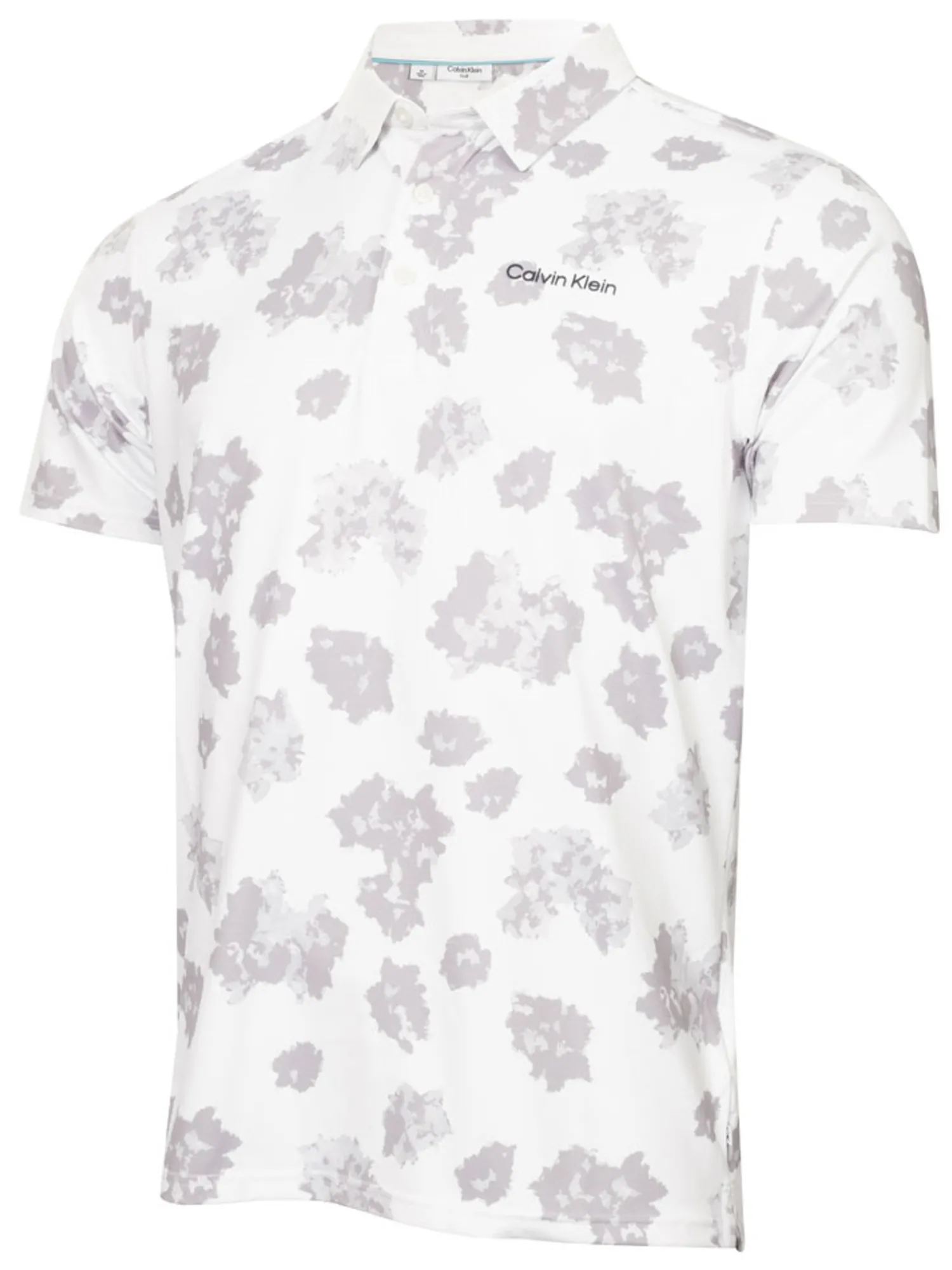Calvin Klein Shirts|Cyber Floral Print Polo Shirt - White
