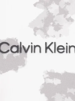 Calvin Klein Shirts|Cyber Floral Print Polo Shirt - White