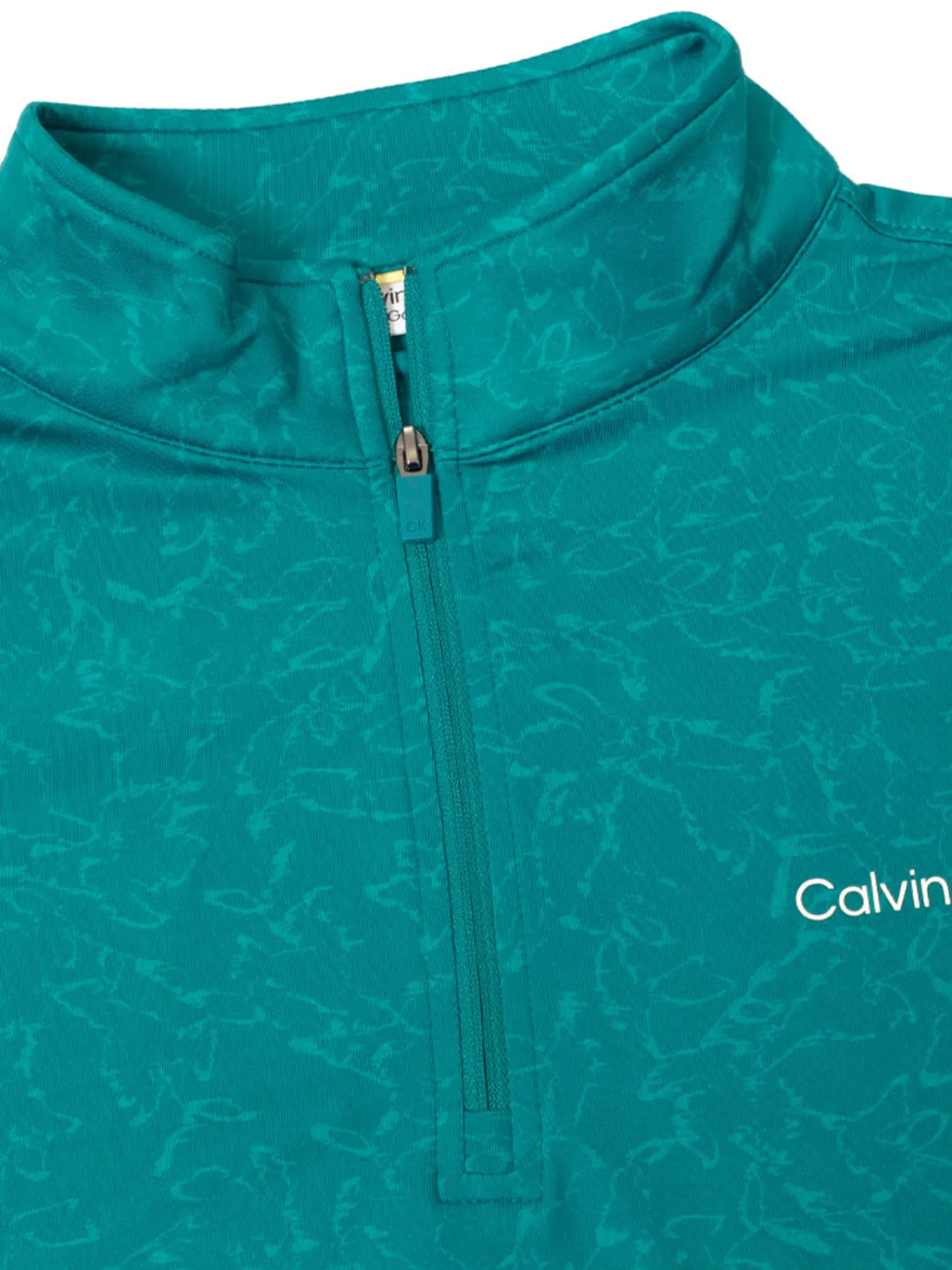 Calvin Klein Jumpers|Printed Newport 1/4-Zip - Sea Green