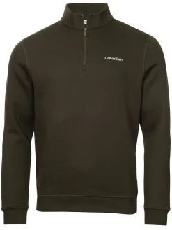 Calvin Klein Clearance Clothing|West Lake Half Zip Layering - Hunter Green