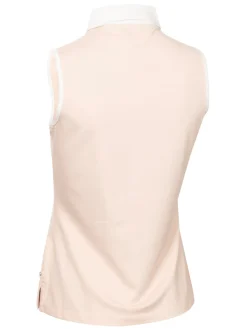 Calvin Klein Shirts|Womens Bellevue Sleeveless Polo Shirt - Shell Pink