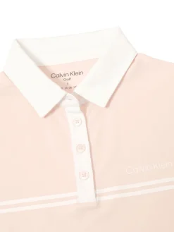 Calvin Klein Shirts|Womens Bellevue Sleeveless Polo Shirt - Shell Pink