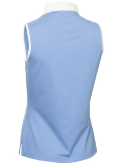 Calvin Klein Shirts|Womens Bellevue Sleeveless Polo Shirt - Cornflower Blue