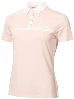 Calvin Klein Shirts|Womens Bellevue Polo Shirt - Shell Pink