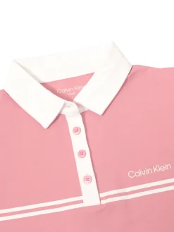 Calvin Klein Shirts|Womens Bellevue Sleeveless Polo Shirt - Powder Pink