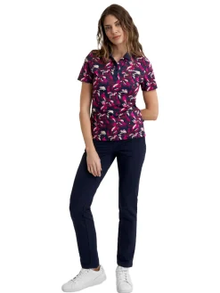 Calvin Klein Shirts|Womens Brushstroke Printed Polo - Brushstroke Print