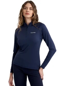Calvin Klein Jumpers|Womens Dakota Quarter Zip Top - Navy