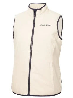 Calvin Klein Vests|Womens Faye Full Zip Gilet - Tapioca