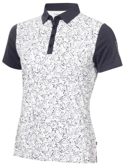 Calvin Klein Shirts|Womens Harmony Printed Polo Shirt - White