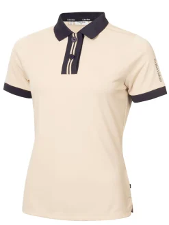 Calvin Klein Shirts|Womens Layla Short Sleeve Polo - Tapioca