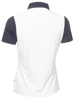 Calvin Klein Shirts|Womens Leigh Polo Shirt - White/Navy