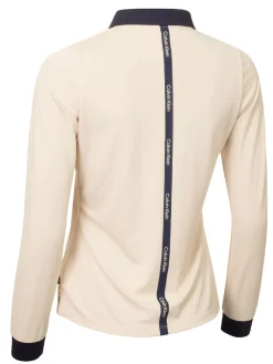 Calvin Klein Shirts|Womens Mila Long Sleeve Polo - Tapioca
