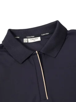 Calvin Klein Shirts|Womens Mila Long Sleeve Polo - Navy